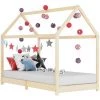 LES TENDANCES Lit D'enfant Cabane Bois De Pin Massif 70x140 Cm