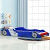 LES TENDANCES Lit Voiture De Course Pour Enfants 90 X 200 Cm Bleu