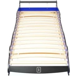 LES TENDANCES Lit Voiture De Course Pour Enfants 90 X 200 Cm Bleu -Lit enfant Soldes Boutique 66905607 4