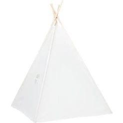 LangRay Jeux & Jouets Tente Tipi D'enfants Avec Sac Peau De Pêche Blanc 120x120x150cm -Lit enfant Soldes Boutique 68151443 4
