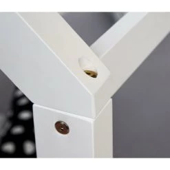 DéCOSHOP26 Lit Pour Enfant En Forme De Maison En Bois Blanc Avec Sommier à Lattes - Or -Lit enfant Soldes Boutique 8882157 5