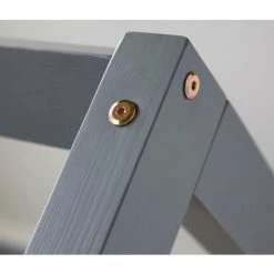 DéCOSHOP26 Lit Pour Enfant En Forme De Maison En Bois Gris Avec Sommier à Lattes - Or -Lit enfant Soldes Boutique 8882158 4