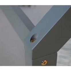 DéCOSHOP26 Lit Pour Enfant En Forme De Maison En Bois Gris Avec Sommier à Lattes - Or -Lit enfant Soldes Boutique 8882158 5